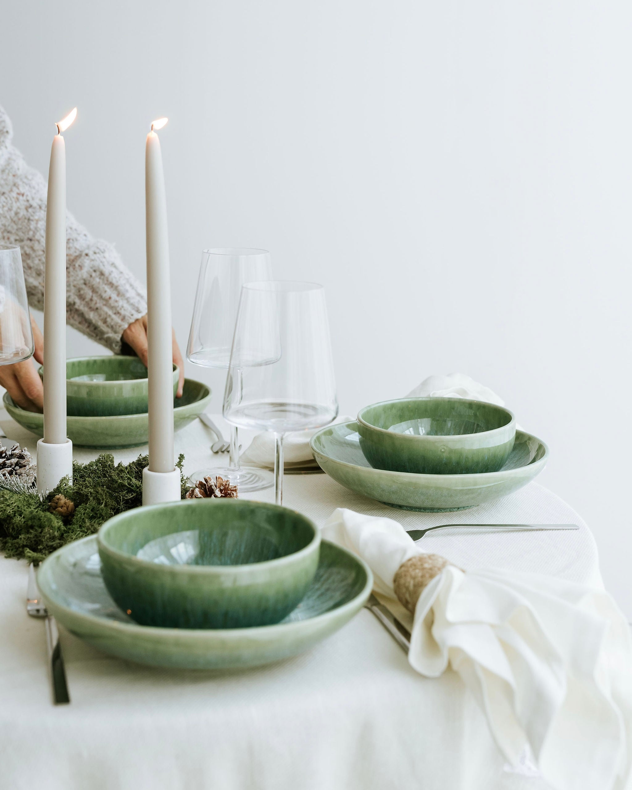 Madeira Geschirrset Grün 24-teilig