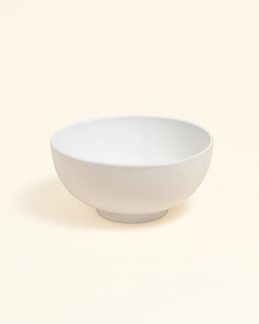 Faro Schale medium rund Mattweiß