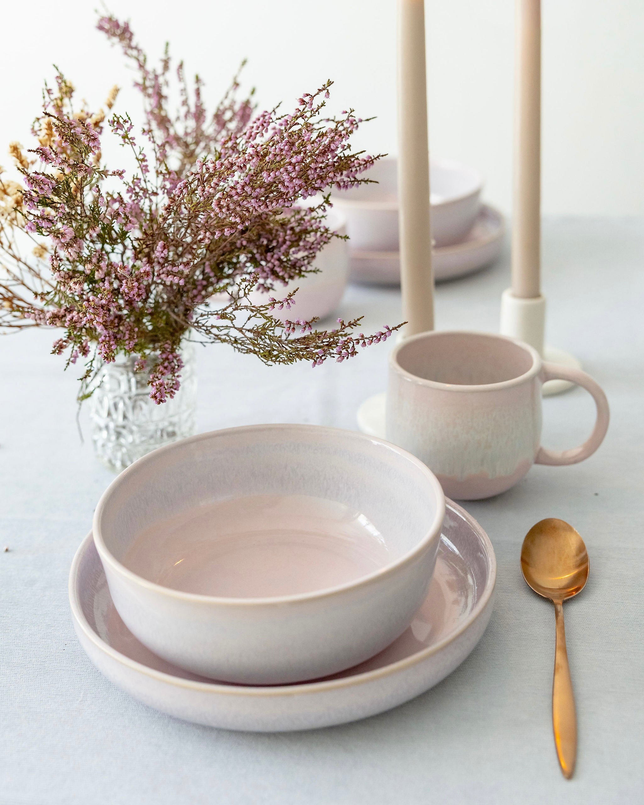 Faro Geschirrset Cotton Pink 12-teilig