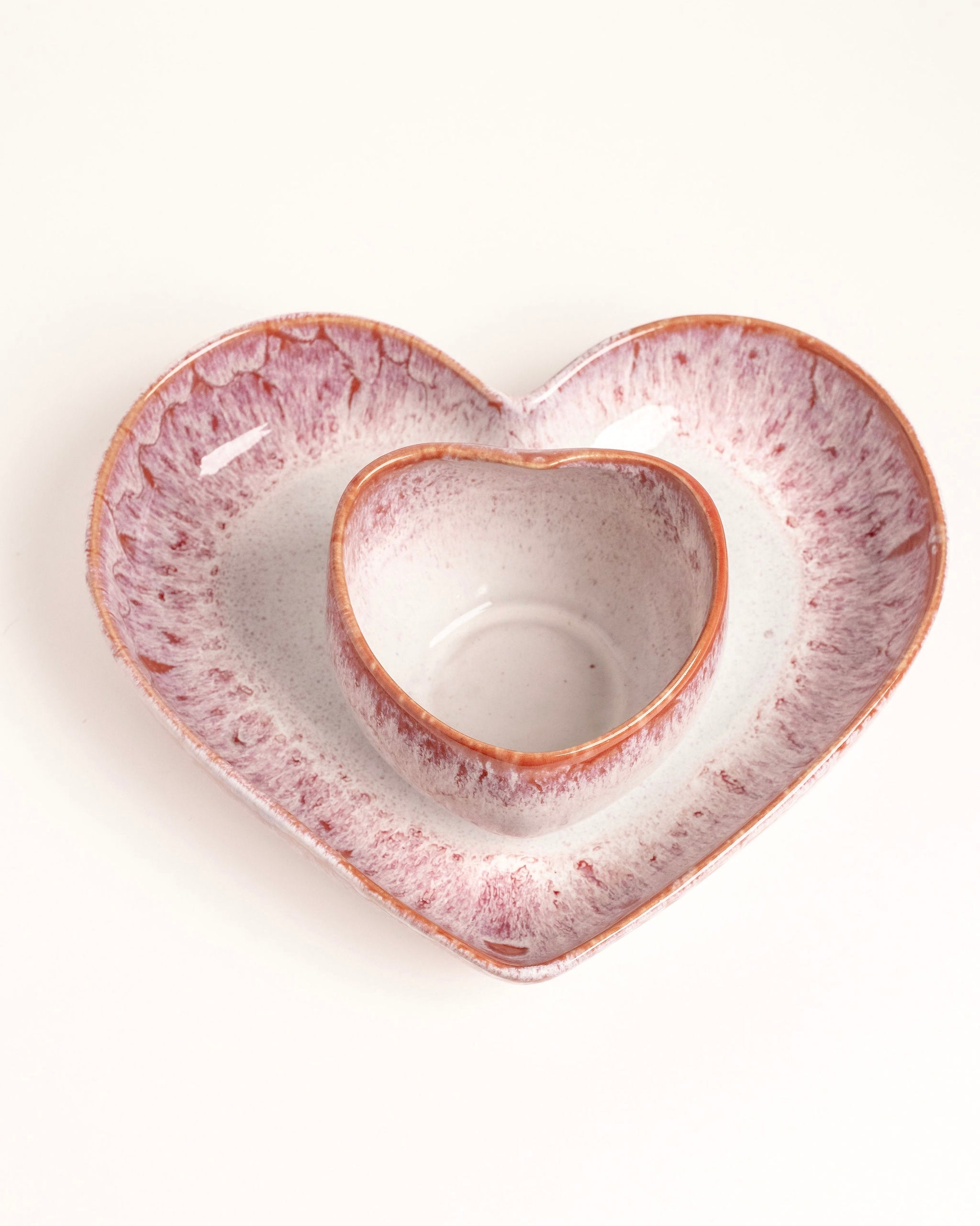 Amora Set Becher und Teller tief Magenta 2-teilig