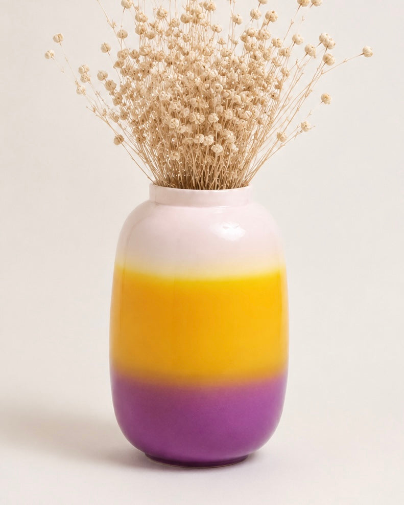 Maia Vase Pink/Yellow/Purple