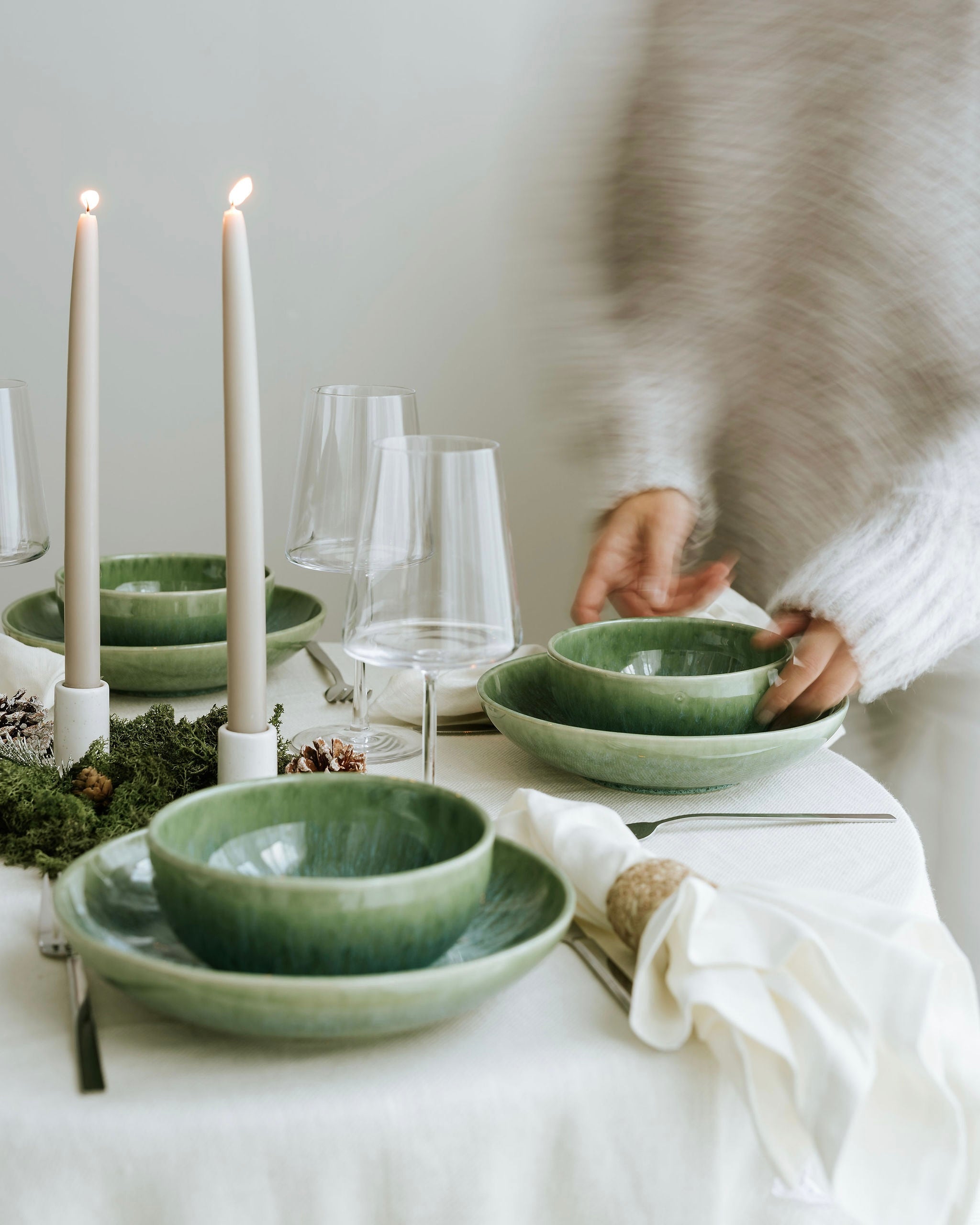 Madeira Geschirrset Grün 24-teilig