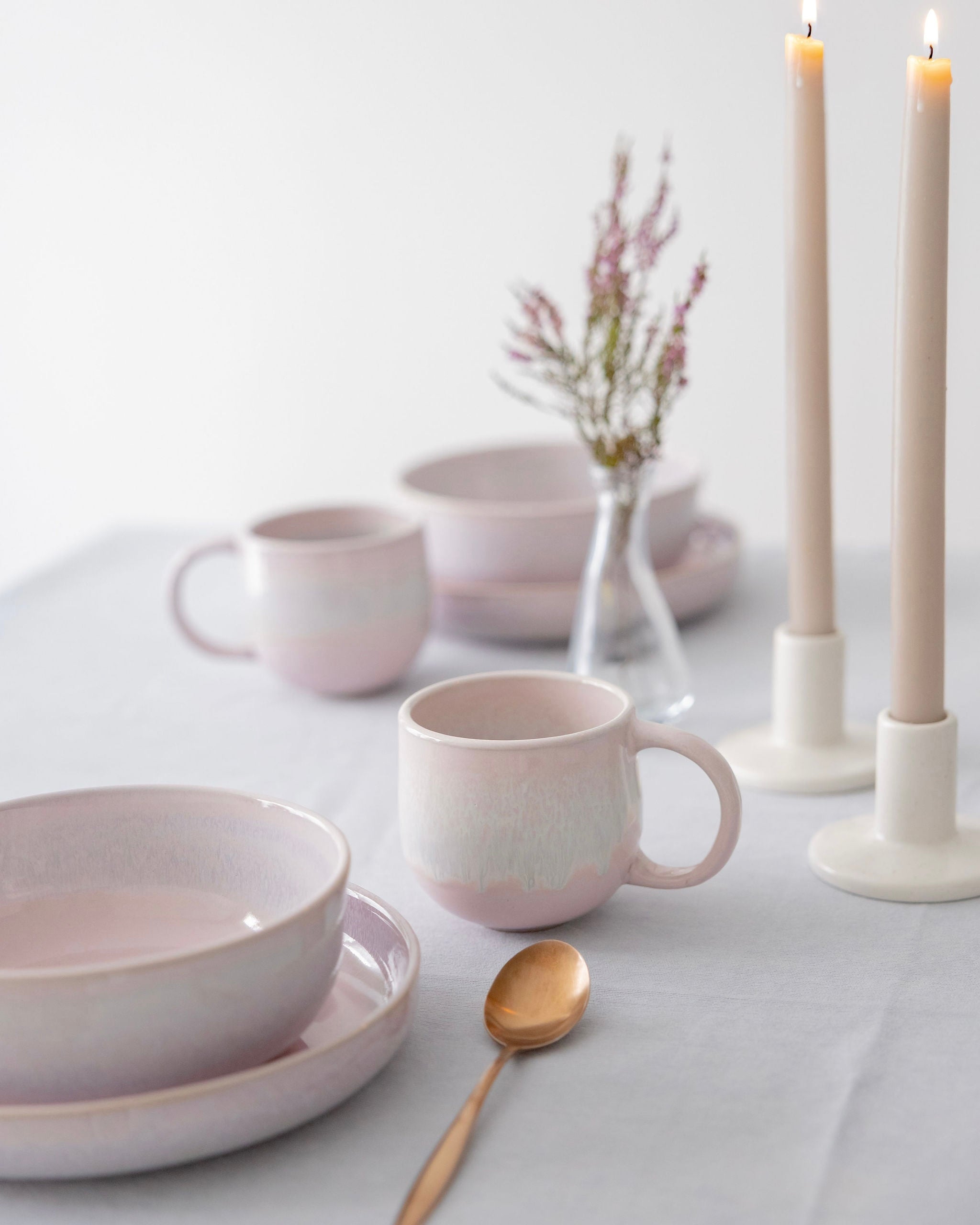 Faro Geschirrset Cotton Pink 12-teilig