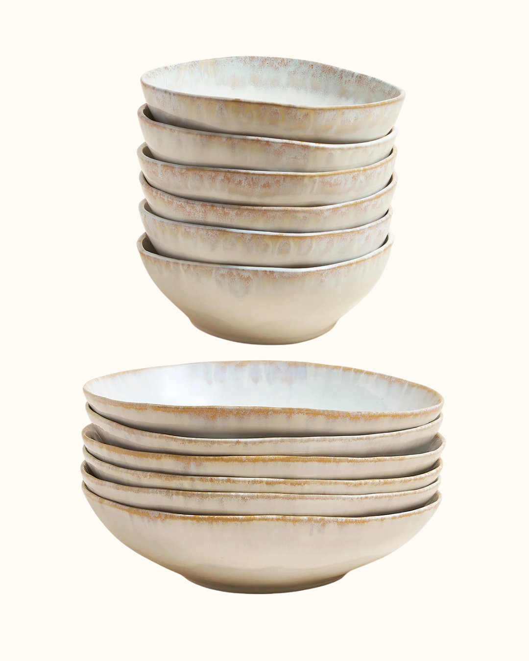 Lino Geschirrset Perlmutt 18-teilig