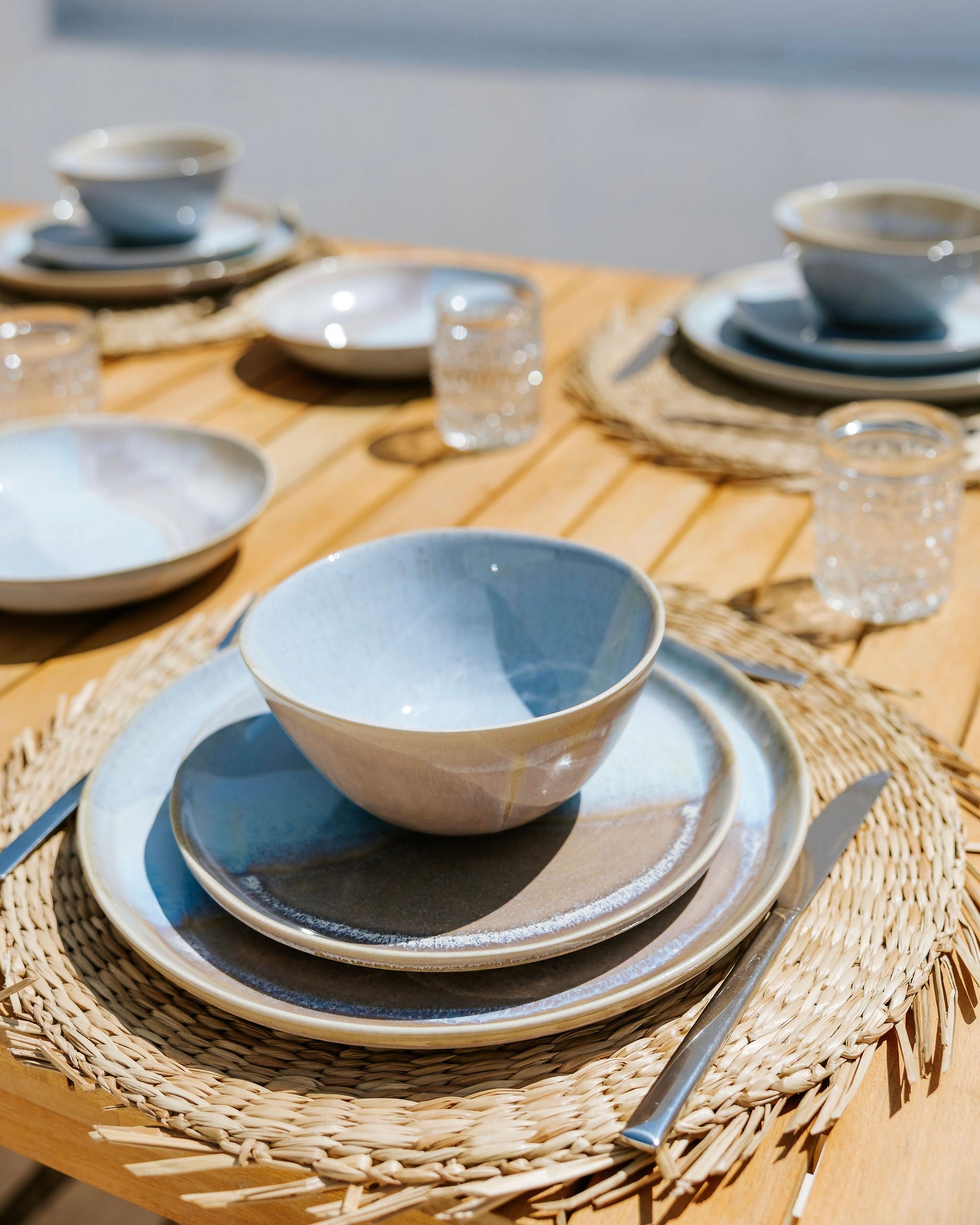 Aurora Geschirrset Aqua 24-teilig