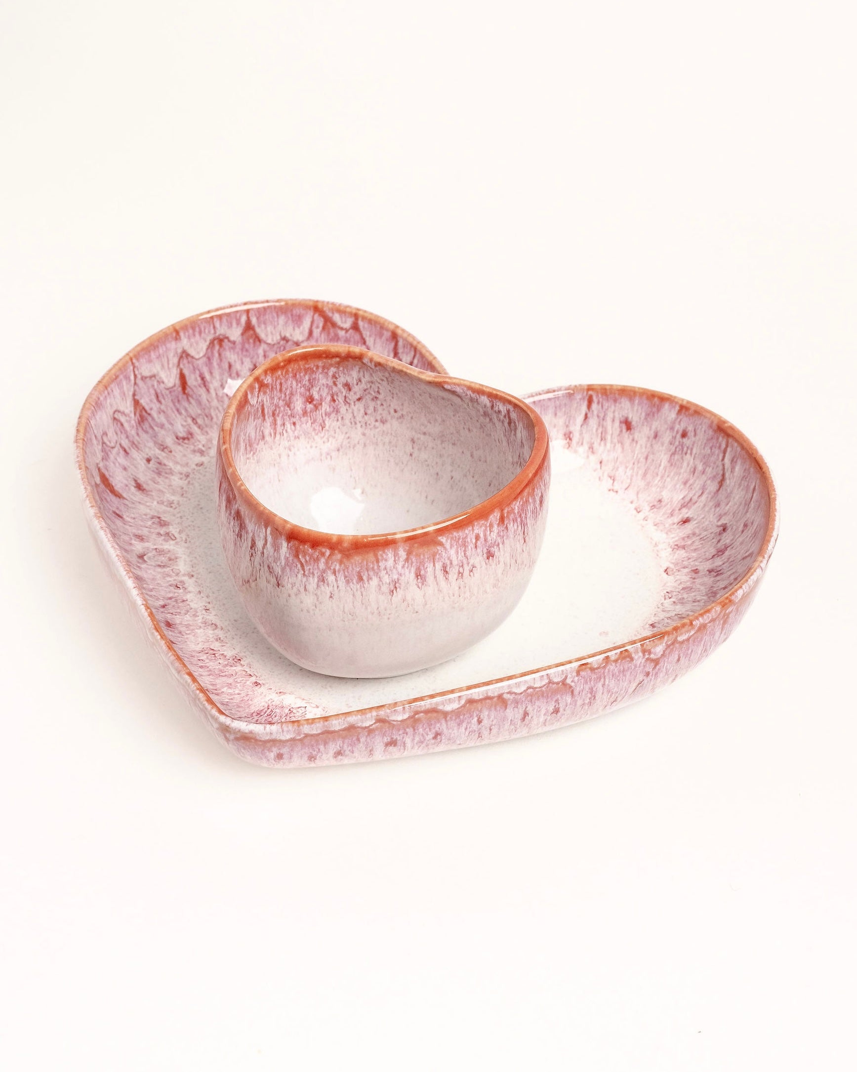 Amora Set Becher und Teller tief Magenta 2-teilig