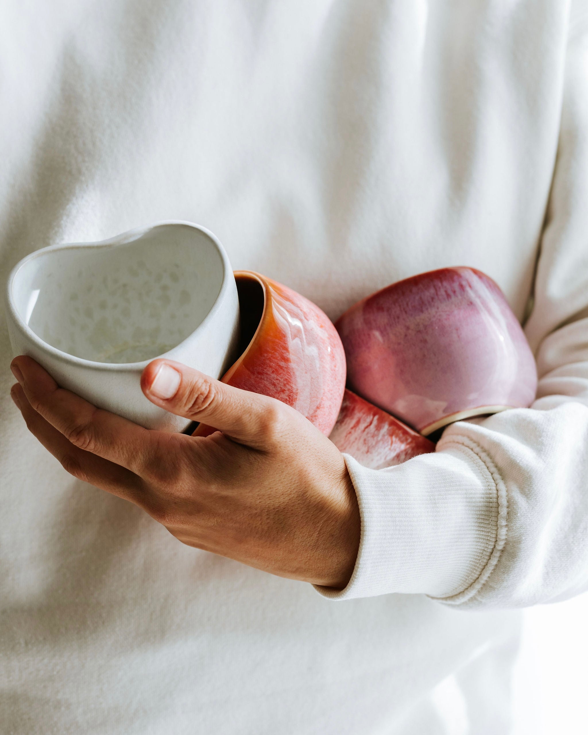 Amora Becher Mattweiß Creme