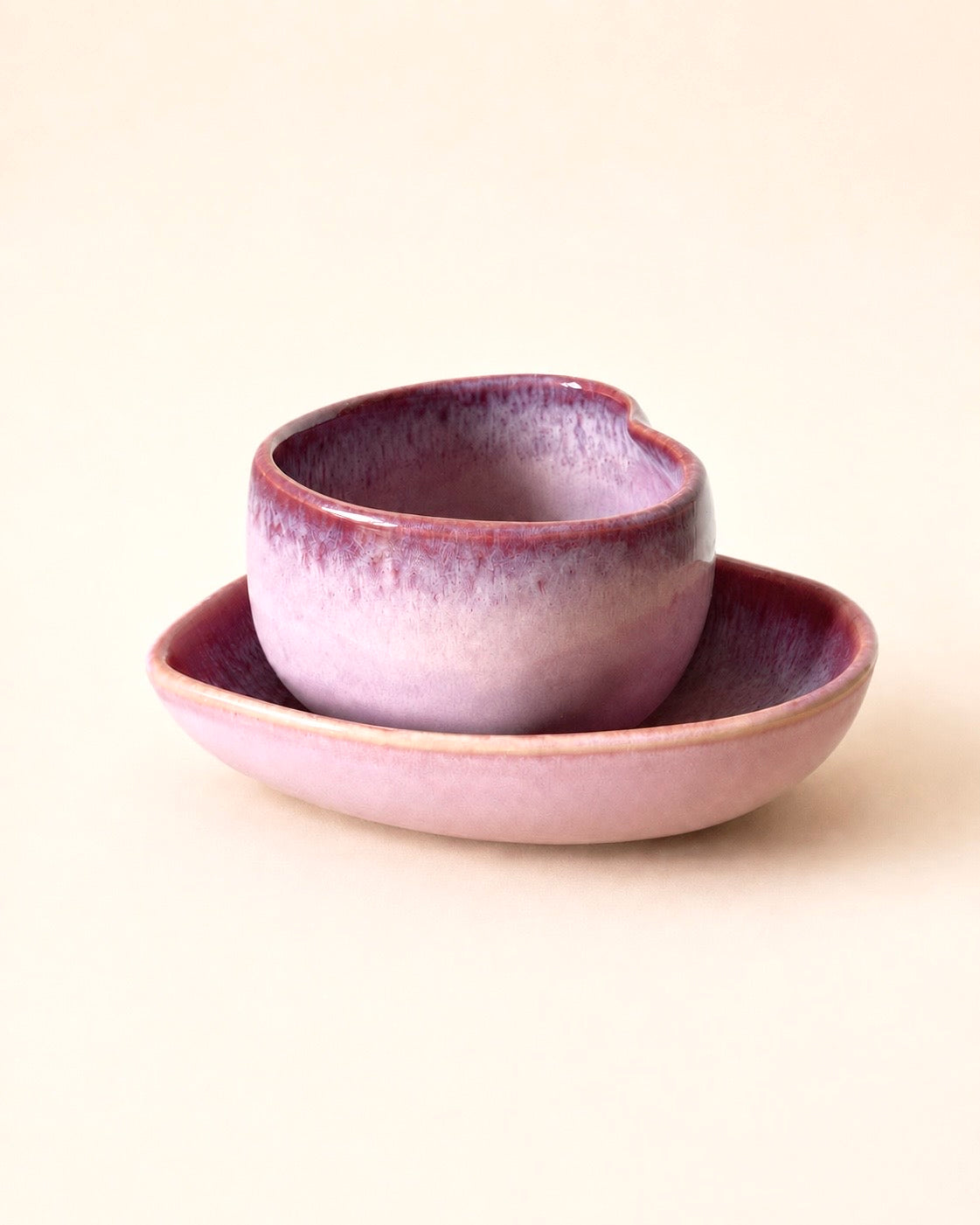 Amora Set Becher und Schale Rosa 2-teilig