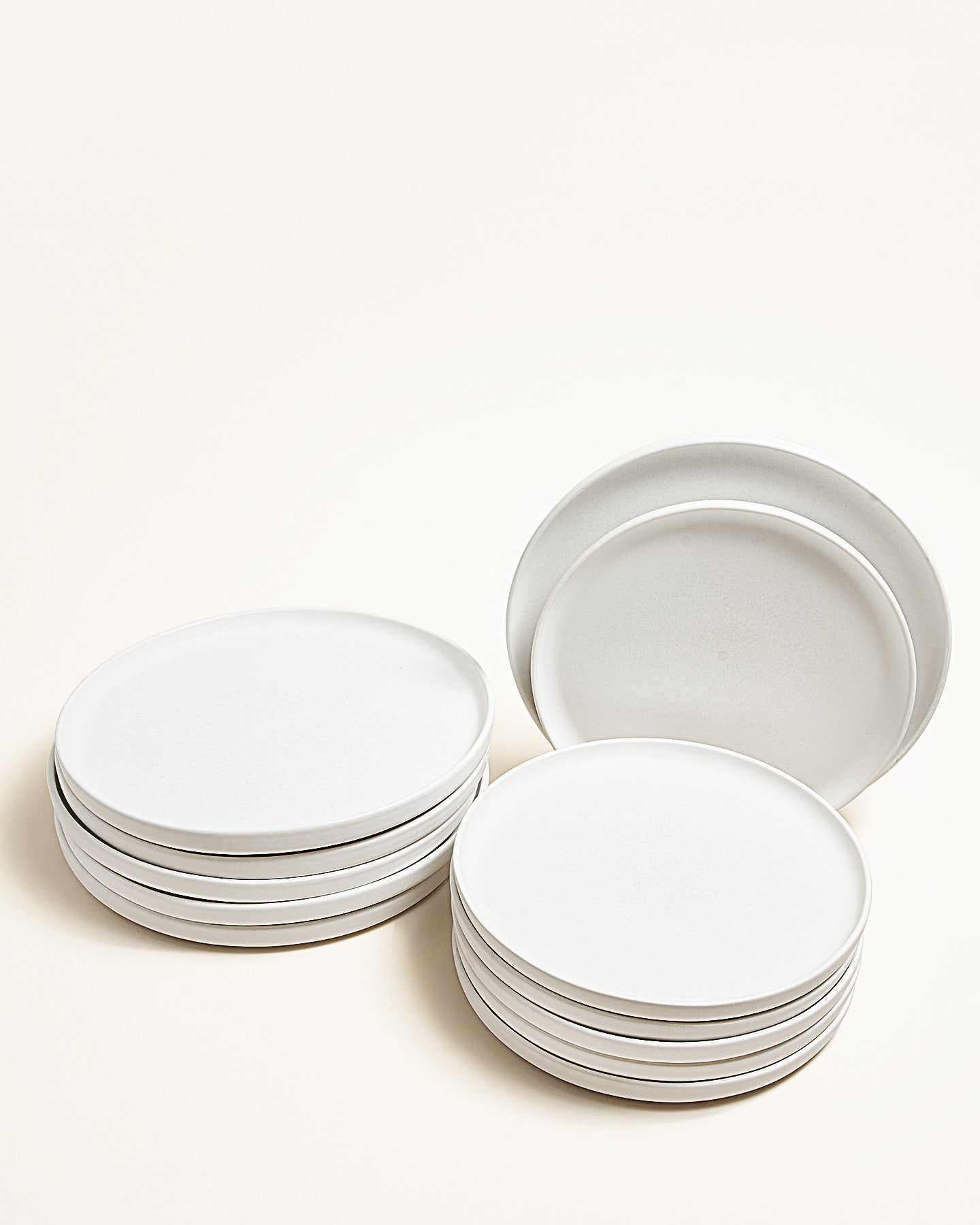 Faro tableware set matt white 12-piece