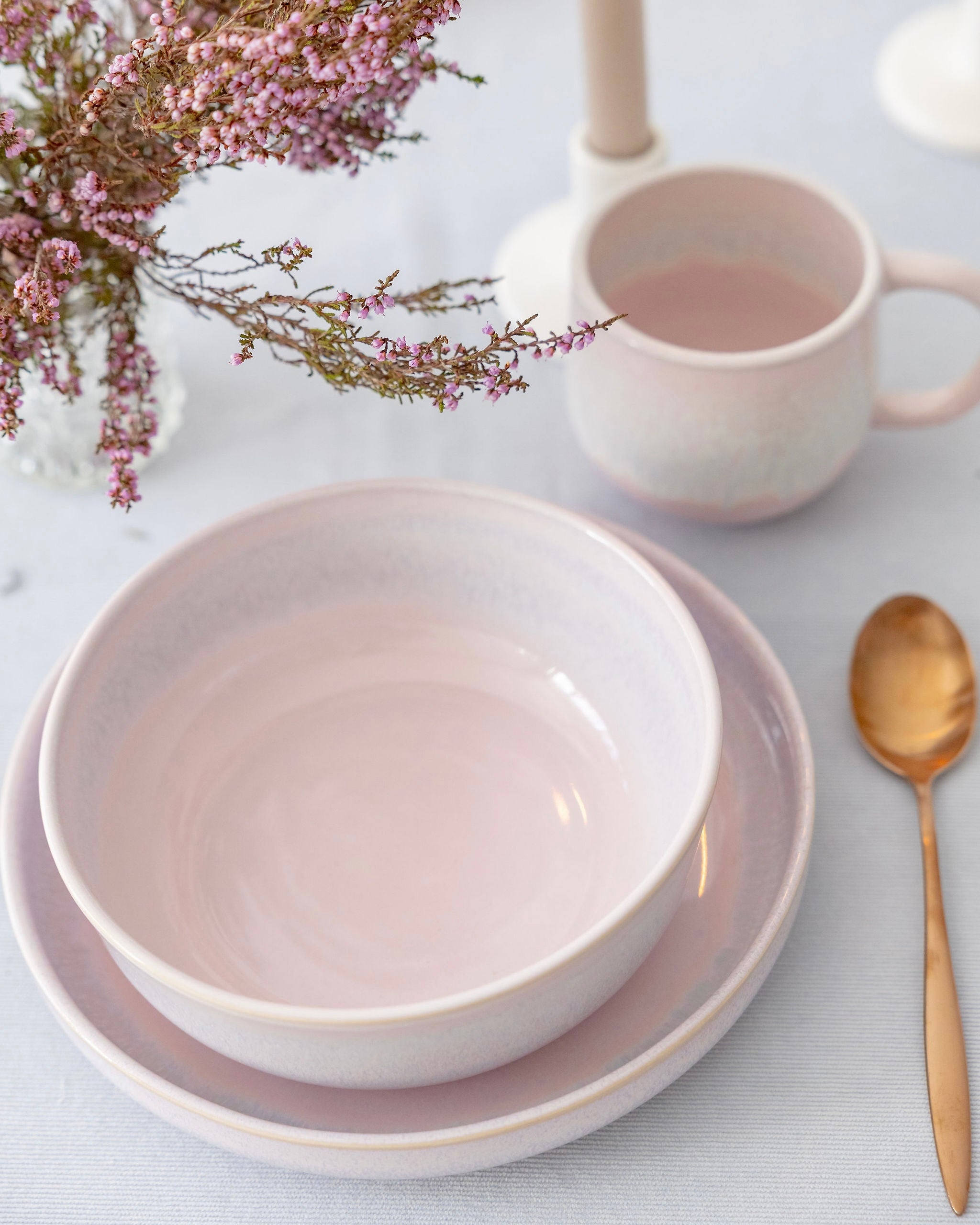 Faro Geschirrset Cotton Pink 12-teilig