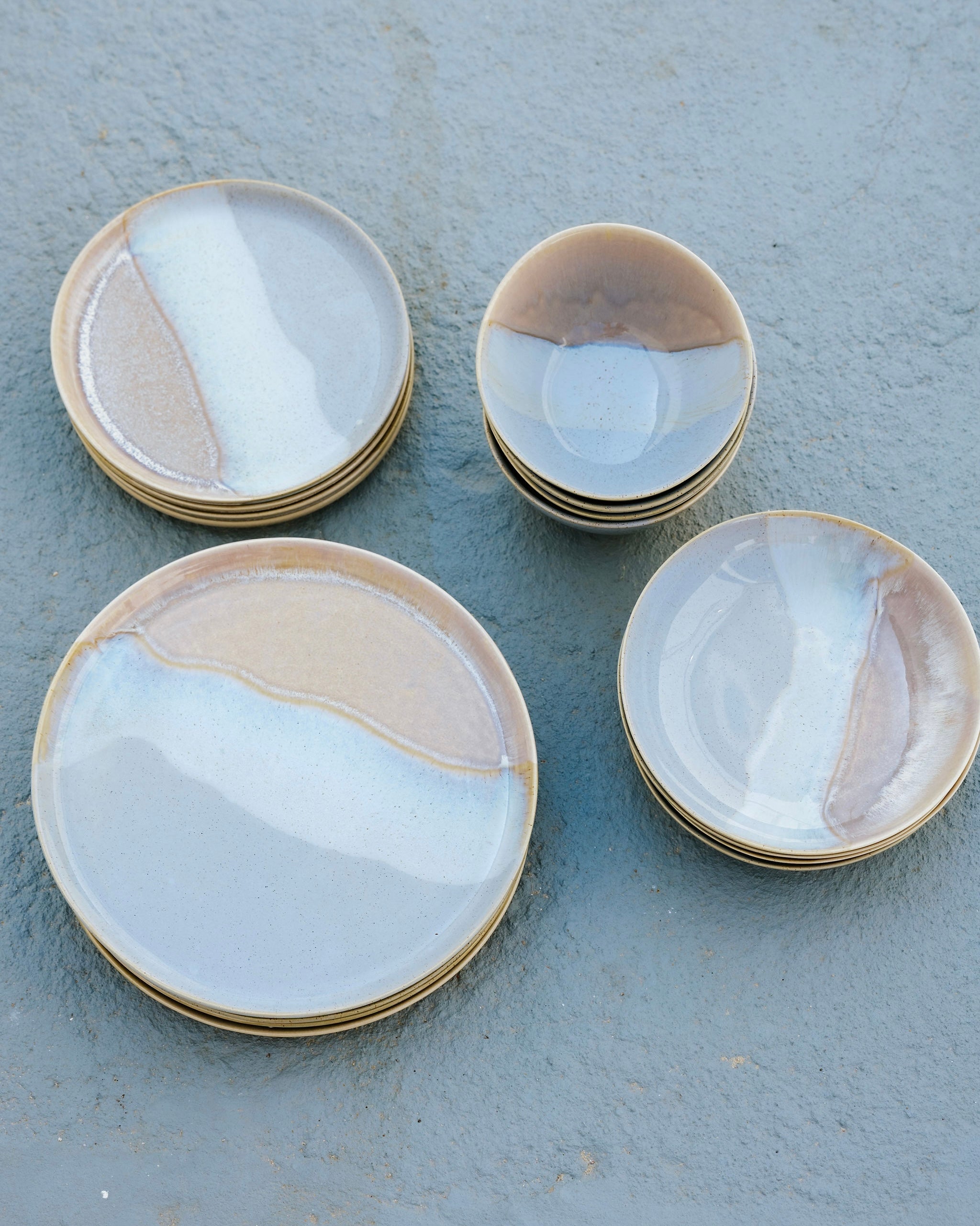 Aurora Geschirrset Aqua 24-teilig