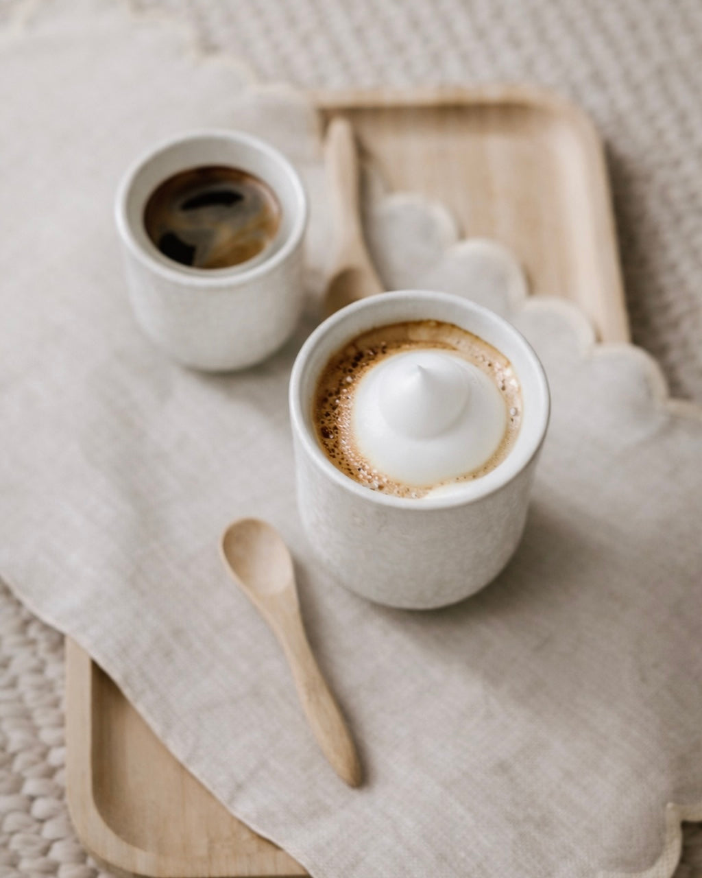 Noa Espressocher Mattweiss Creme