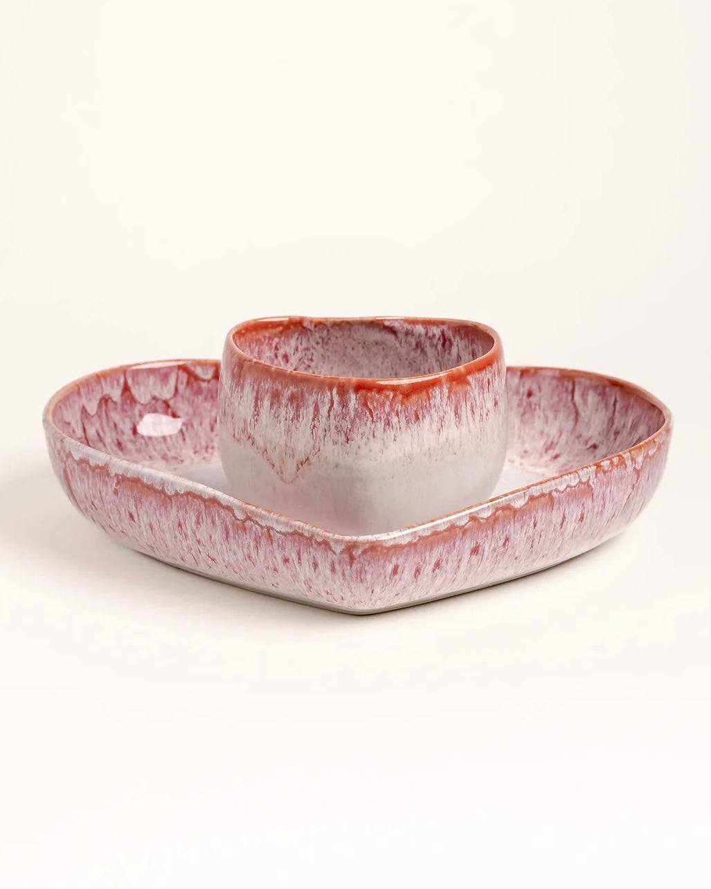 Amora Set Becher und Teller tief Magenta 2-teilig