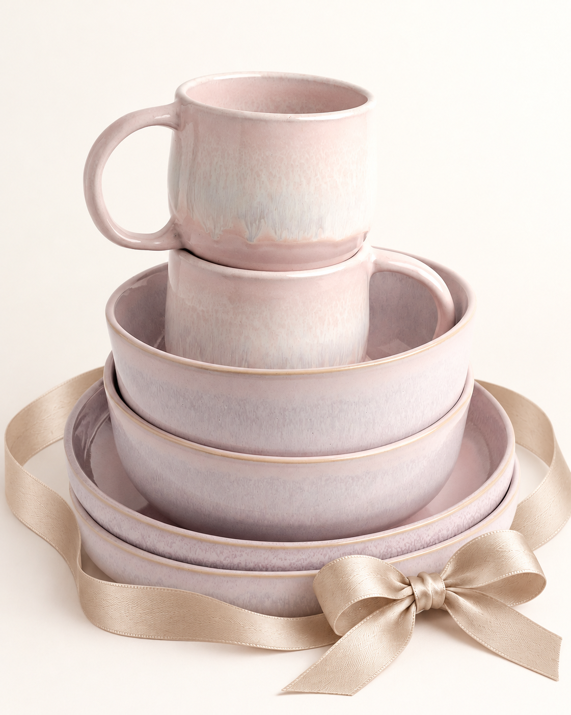 Faro Geschirrset Cotton Pink 6-teilig