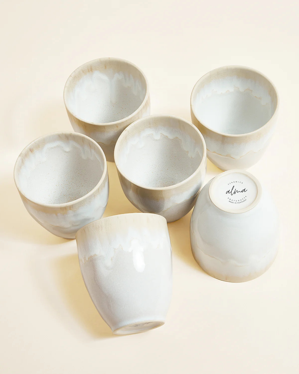 Lino Arrifana Geschirrset Perlmutt Sand 18-teilig