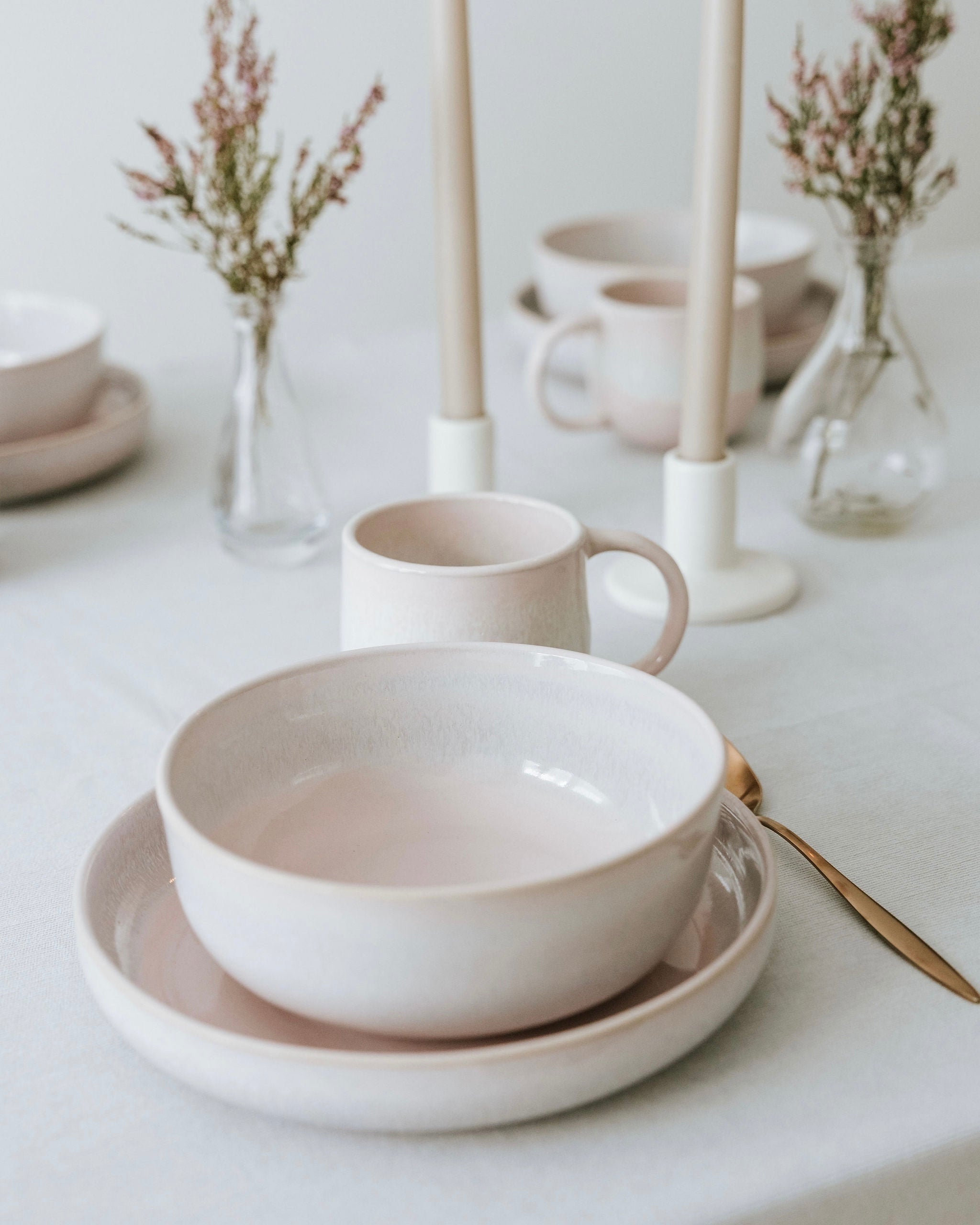 Faro Geschirrset Cotton Pink 12-teilig