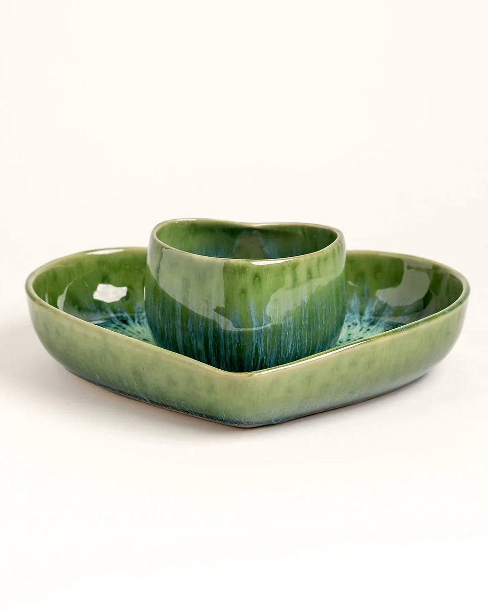 Amora Set Becher und Teller tief Madeira Grün 2-teilig