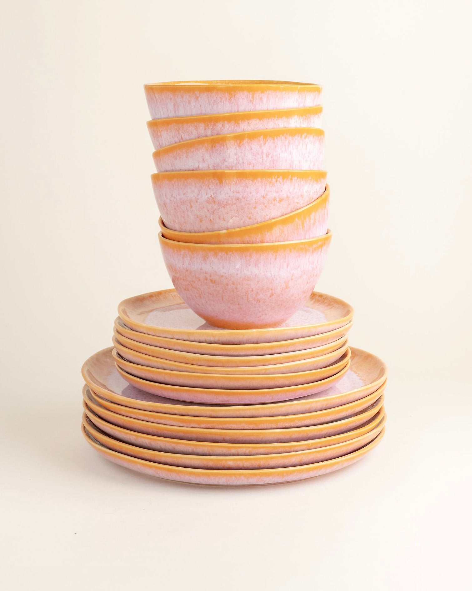 Évora tableware set M Coral Pink 18 pieces