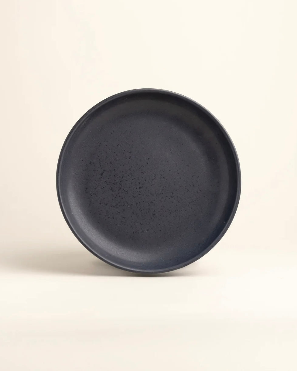 Faro pasta plate matt black blue