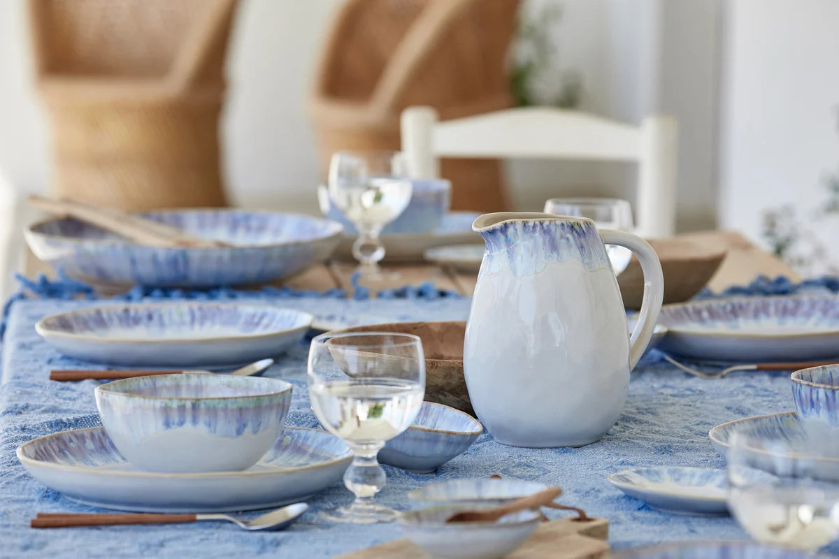 Lago serving plate medium azure