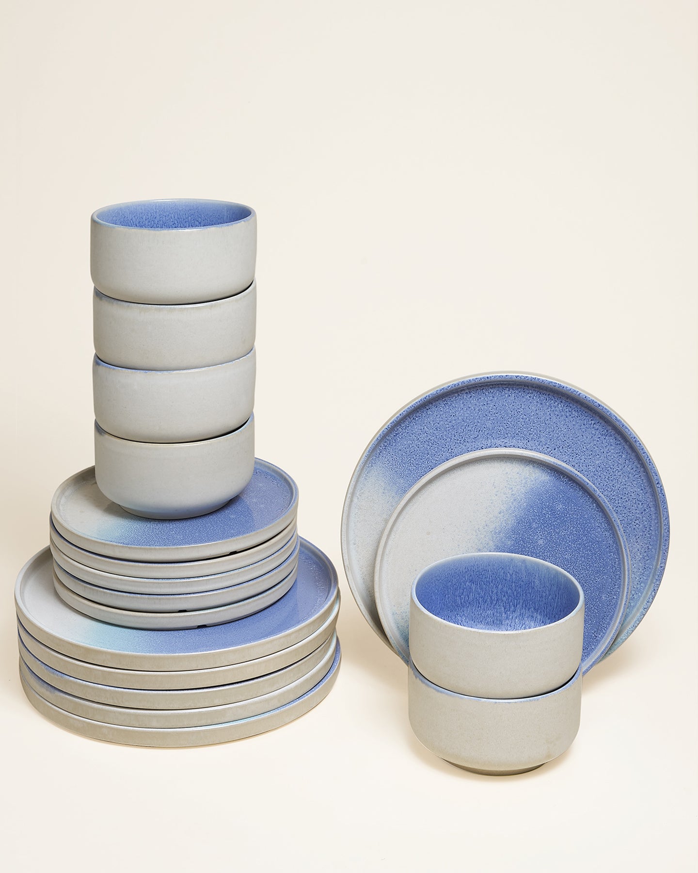 Amado tableware set M blue 18-piece