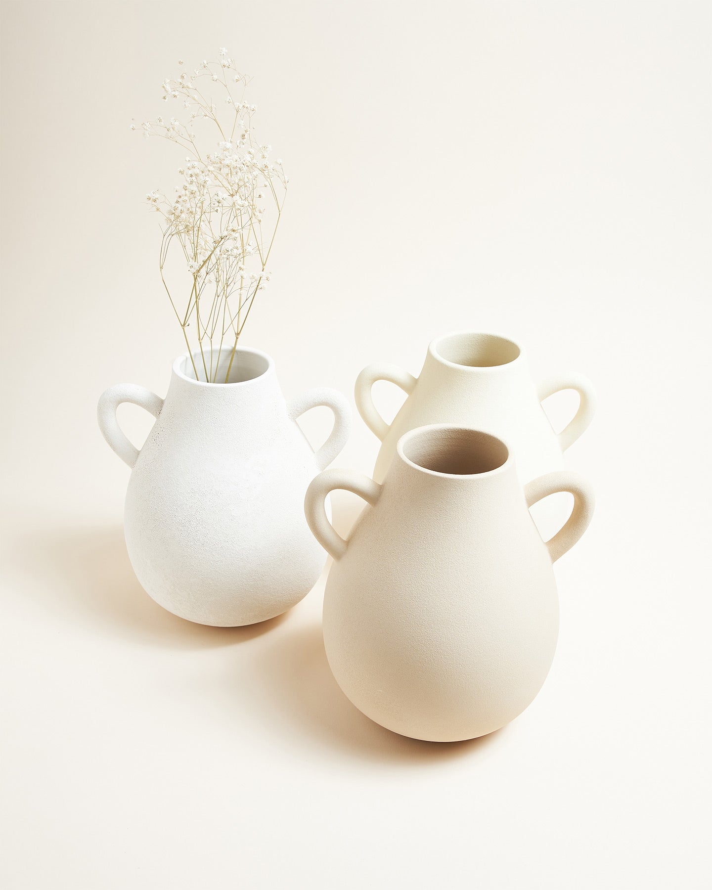 Chiado Vase Amphora White with Texture